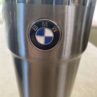 Genuine BMW Silver Stainless Steel Tumbler Coffee Tea Travel Mug 24 Oz