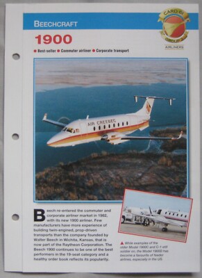 Aircraft of the World Card 61 , Group 2 - Beechcraft 1900