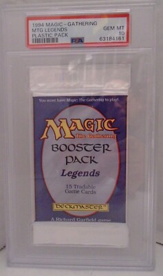 1994 MTG MAGIC THE GATHERING LEGENDS BOOSTER PACK PSA 10 GEM MINT