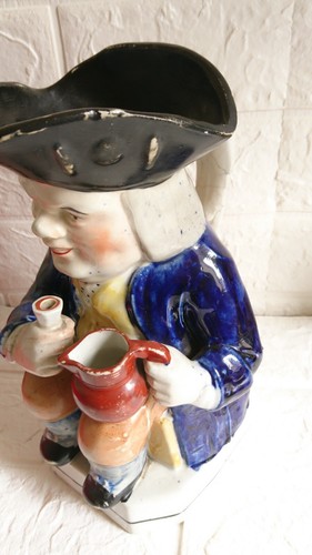 Early Antique Staffordshire Toby Jug. 18th Century ? Quality Made Piece - Picture 6 of 12