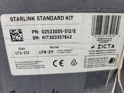 Starlink Standard Kit V2 Satellite & Router UTA-212 UTR-211