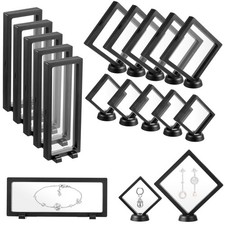 15PCS 3D Floating Display Case, 3 Sizes Coin Display Stand Holder Frames Tran...