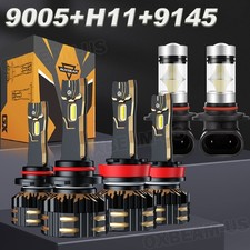 Auxbeam 9005 H11 9145 Led Headlight Fog Light White For Toyota Solara 2004-2006
