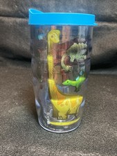 Made in USA Double Walled Dinosaurs Insulated Plastic Tumbler Cup Keeps Drink...