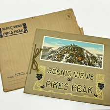 Pikes Peak Scenic Views 8x10 Booklet Pictures Original Envelope Vintage 1940s