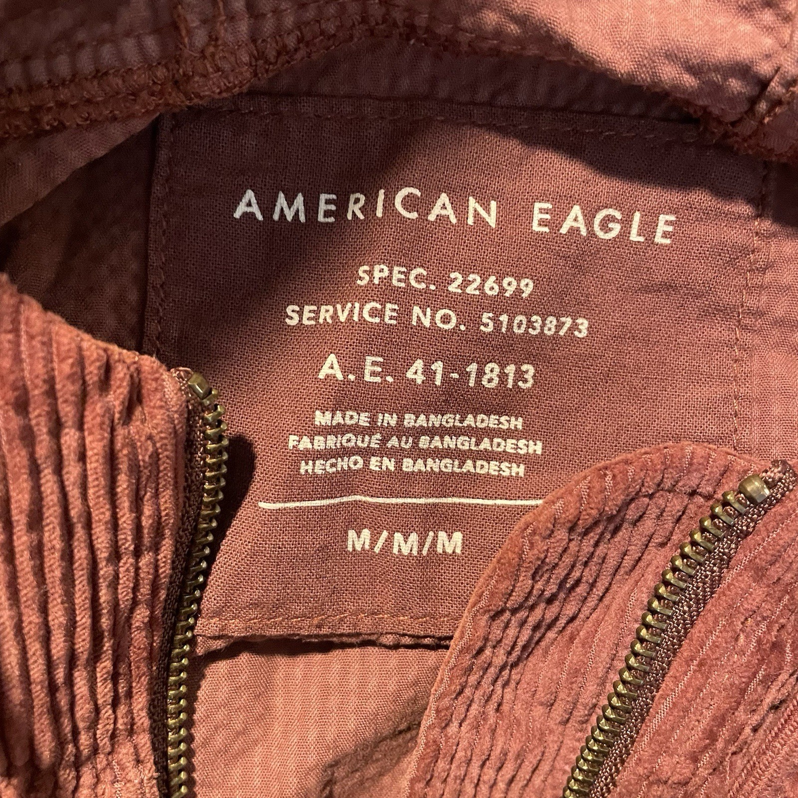 American Eagle Jacket Womens Medium Corduroy Maro… - image 2