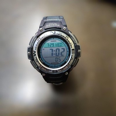 Casio SGW-100 Sports Gear Twin Sensor Watch Used Tested From Japan