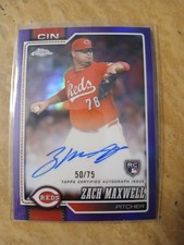 Zach Maxwell Chrome 2026 Purple Refractor /75 Auto