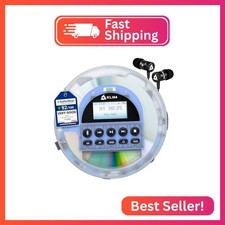 KLIM Nomad Transparent - New - Portable CD Player Walkman with Long-Lasting Batt
