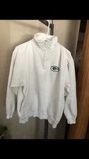 Mens Cadre Athletic Green Bay Packers Quarter Zip Pullover Size L VGUC