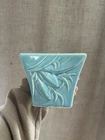 Vintage 1940’s McCoy Brand Light Blue Ceramic 4” Lily Pattern Jardiniere Planter