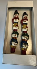 Vintage Kurt Adler Snowman Decorative Christmas Candles See Pics Missing Paint