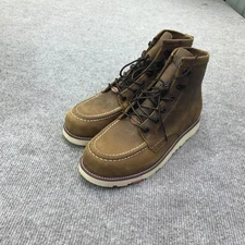 Brunt Marin Unlined Boots Mens Size 11 Brown Leather Moc Toe Work Shoes