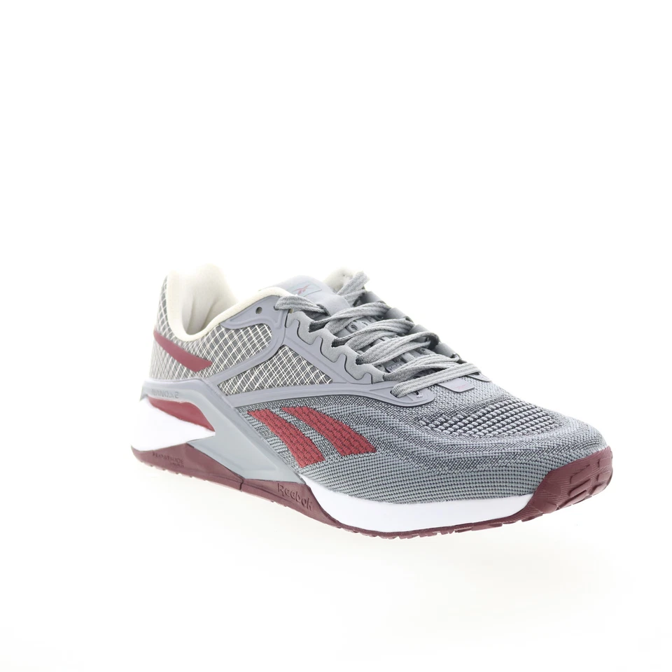Zapatos deportivos de entrenamiento cruzado Reebok Nano X2 para hombre gris malla con cordones Foto 2 de 4