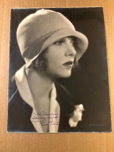 Corinne Griffith Atemberaubendes sehr seltenes frühes handsigniertes Oversize 11/14 Foto 20er