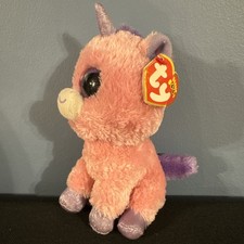 Magic the Unicorn Pink & Purple Ty Beanie Boo Plush Justice Exclusive New w/Tag