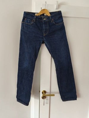 Hawksmill Denim Co. Regular Tapered Jean 32 x 32   White Oak Cone Mills Raw