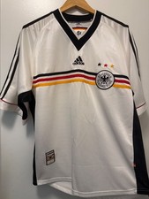 GERMANY Vintage HOME SHIRT FOOTBALL SOCCER JERSEY KIT ADIDAS World Cup WHITE L