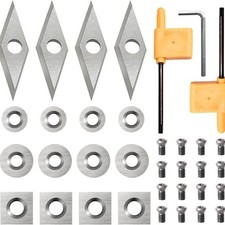 Wood Lathe Turning Tool Carbide Inserts Set with Multiple Sizes and Shapes
