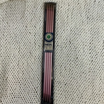 Vintage Crochet Knitting Needle Set Of 4  PHILDAR US 8  Made In France mm 5