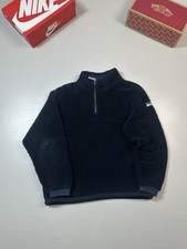 VINTAGE QUICKSILVER BIG LOGO FLEECE RETRO SHERPA JACKET MENS L Half Zip