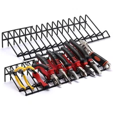 Plier Organizer Rack 2 Pack Stores Spring Loaded Black 15slot Plier Rack Keep Pl
