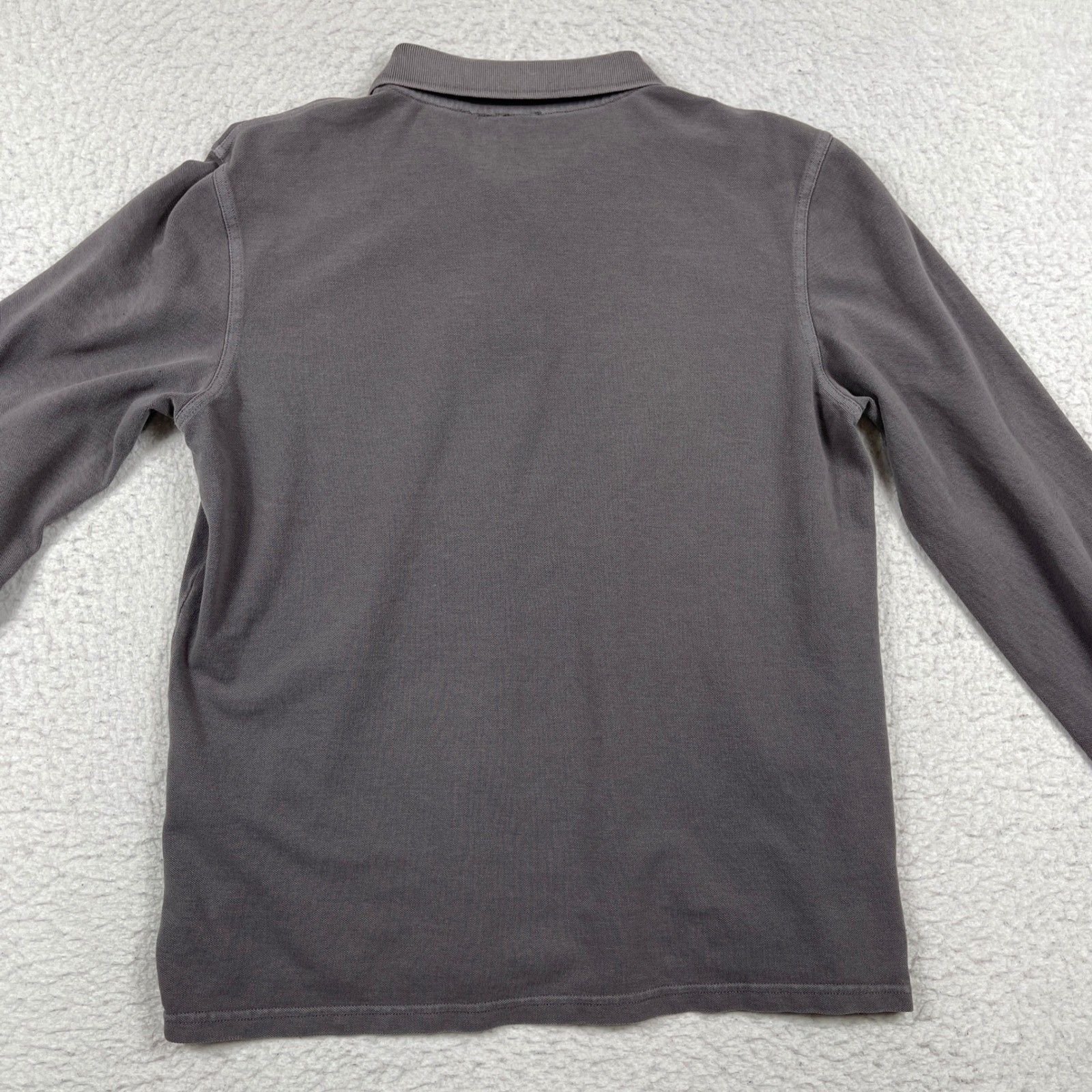 Hugo Boss Orange Polo Shirt Mens Large Gray Long Sleeve Pascott 1 Pique Logo thumbnail 9