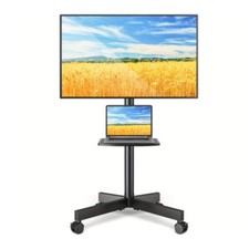 TAVR Height-Adjustable Mobile TV Cart on Wheels for 23 to 60 Inch TVs