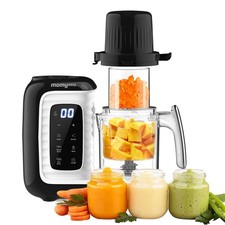 Baby Food Maker, Food Steamer with Dual-Layer Steam Basket, Black