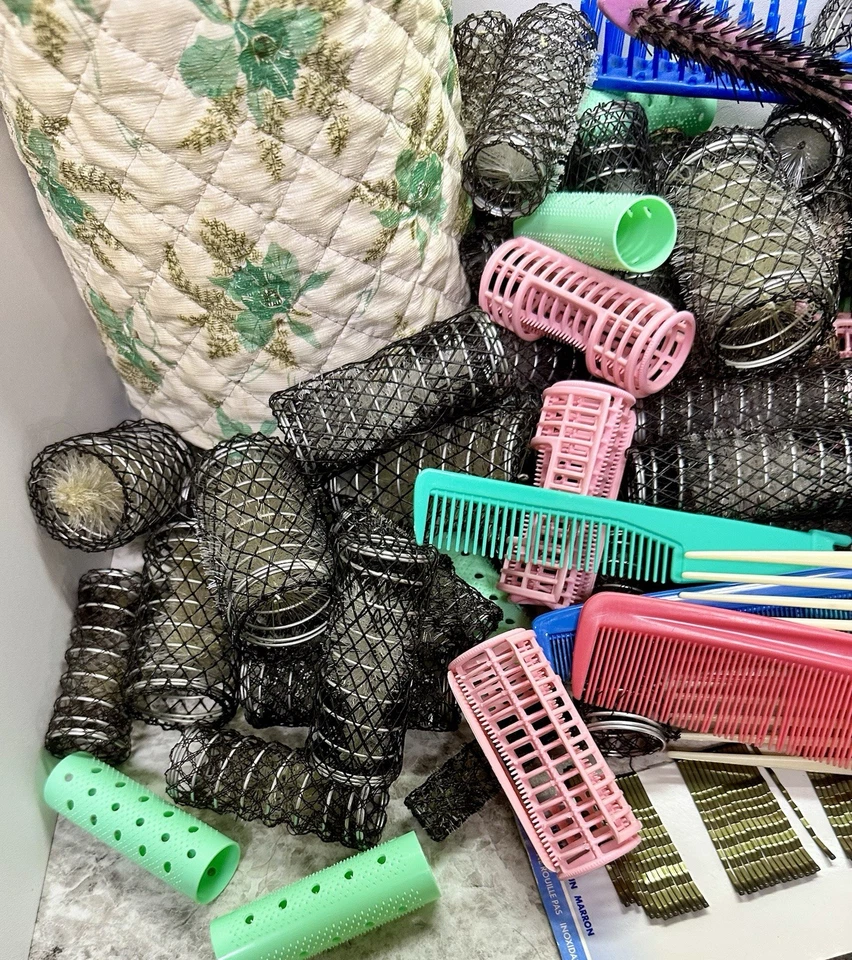 Cepillo de alambre de malla de colección rodillos de pelo rizadores, rodillos de clip, peines cepillos pasadores Foto 3 de 4