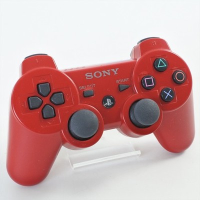 PS3 Controller DEEP RED -NEW BATTERY- CECHZC2J DUAL SHOCK3 SIXAXIS SONY 0598