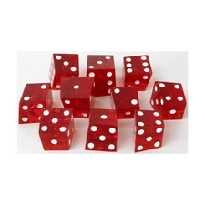Koplow Dice d6 Crooked Dice Red w/White (10) New