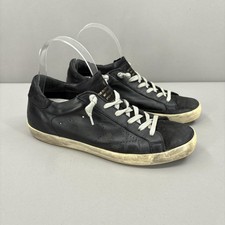 Golden Goose Superstar scarpe donna sneakers basse in pelle nera taglia 9