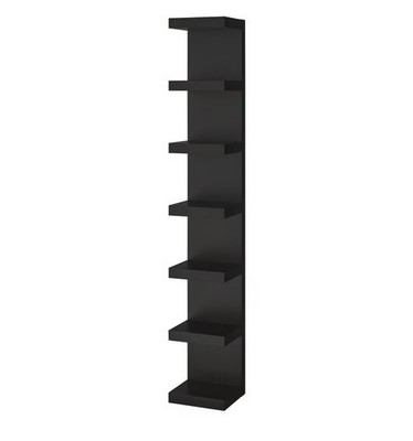希少 Old IKEA LACK ウォールシェルフ ポストモダン 80s 90s IKEA LACK Wall Shelf Unit Black Brown 11 3/4x74 3/4 