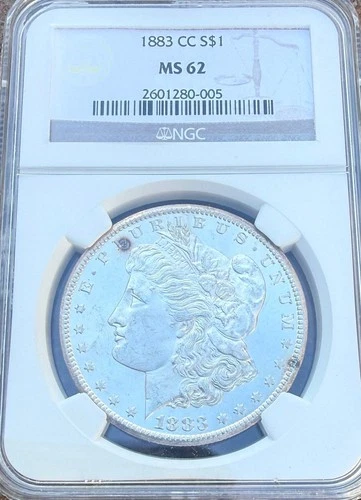 1883-CC Morgan Silver Dollar  NGC MS62