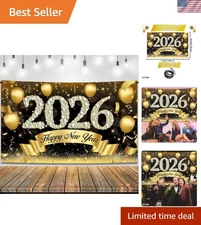 XtraLarge Happy New  Banner 2026 - 72x44 Inch | New  Backdrop for Happy New  ...