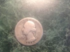 1936 Washington Quarter (blue/hot pink)