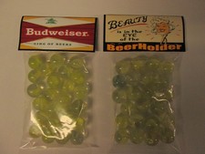 2 BAGS OF BUDWEISER BEER PROMO CATSEYE MARBLES