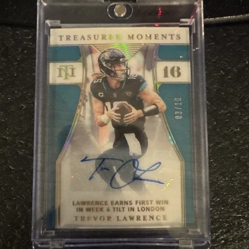 TREVOR LAWRENCE 2021 NATIONAL TREASURES TRESURED MOMENTS AUTO /10