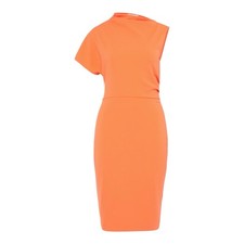 Calvin Klein Asymmetric Day Dress – Size UK 6 – NWT – Flame Red – RRP £189