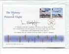 Isle of Man 2005 History of Powered flight FDC Autographed by Lt Governor