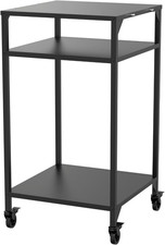 ® | Tavolo Da Esterno Alto H110 Cm Aperto Nero | Altezza Ideale per Forno Pizza