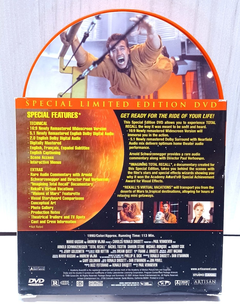 TOTAL RECALL Limited DVD + METAL TIN CASE Mars COLLECTORS