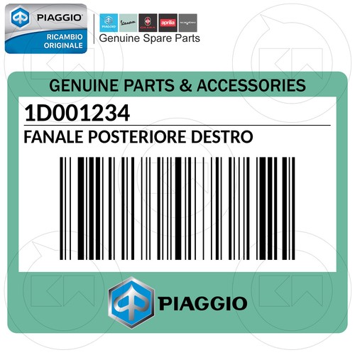 FANALE POSTERIORE DESTRO DX 1D001234 ORIGINALE PIAGGIO MEDLEY 150 4T E5 ABS 2020 - Foto 3 di 3