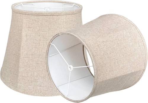 Hand-Crafted Natural Linen Drum Shades for Floor & Table Lamps - 10x14x10.5 in. - 第 5/9 張圖片