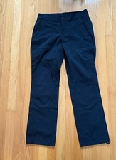 Athleta Black Elastic Waist Drawstring Cuff Zip Closure Jogger Pants 6P