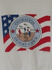 Vintage Operation Desert Storm Sweatshirt Crewneck Size Medium 90s Made In USA