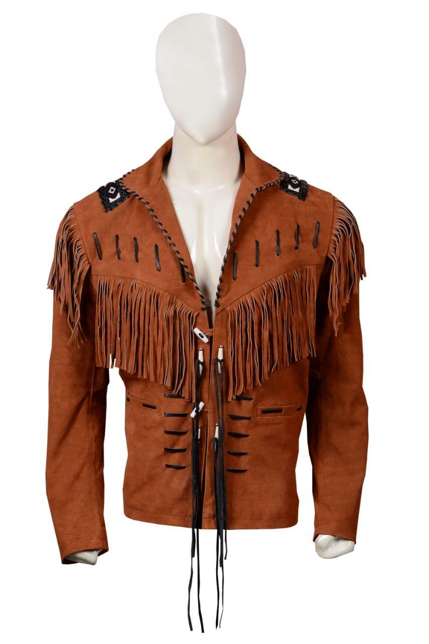 Men's Western/Traditional Cowboy Real Leather Suede Jacket/C