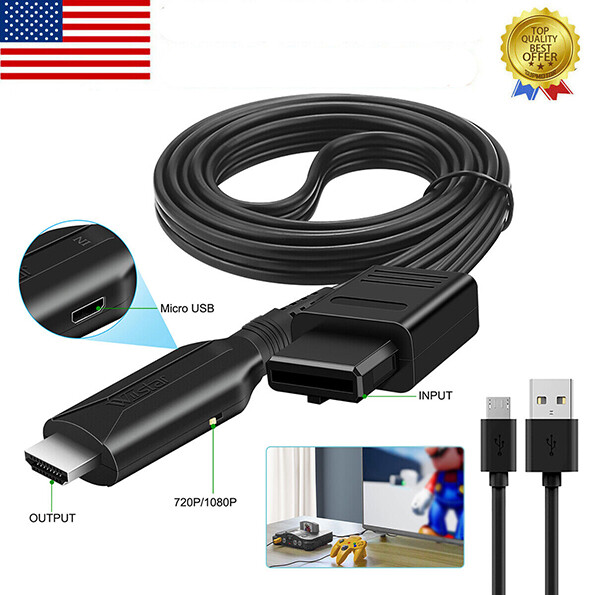 N64 To HDMI Converter Adapter HD Link Cable For Nintendo Gamecube/Super SNES/NES N64 To HDMI Converter Adapter HD Link Cable For Nintendo Gamecube/Super SNES/NES
