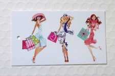 500 BOUTIQUE FASHION HANGTAGS ACCESSORIES HANG TAGS WITH  500 PLASTIC LOOPS